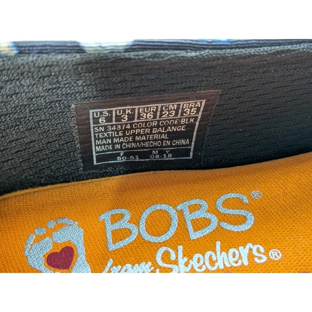 NIB POSH PUPS😍Skechers BOBs for Dogs Slip-On Sz 6 Flat‎ Memory Foam Shoes Black
